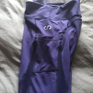 Curves ‘n Combat Boots Leggings, L, Purple